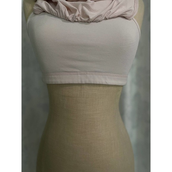 Lululemon Practice Freely Tank Racerback Striped Sports Bra Size 6 Light Pink - Picture 5 of 13